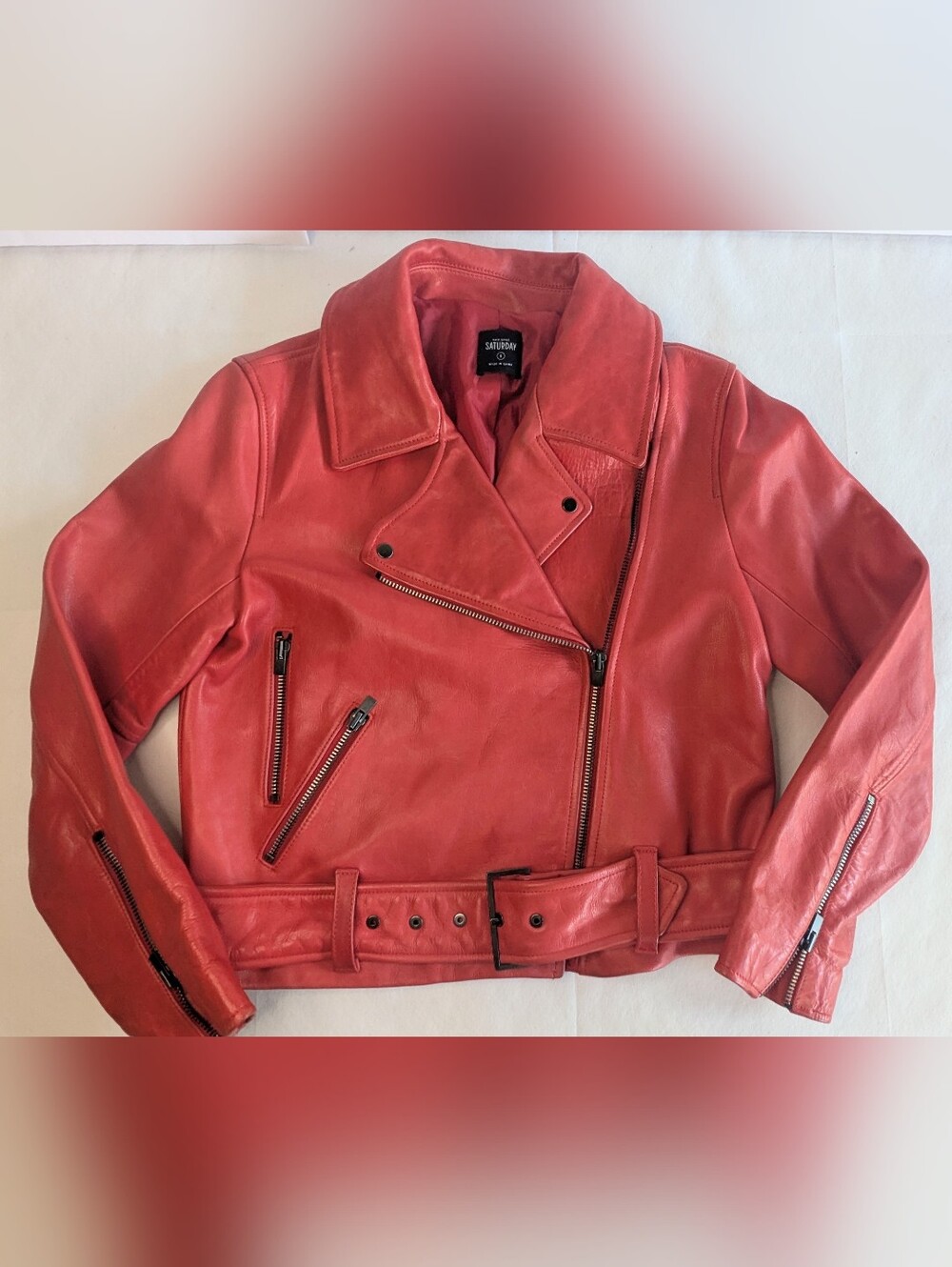 KATE SPADE SATURDAY Leather Moto Jacket